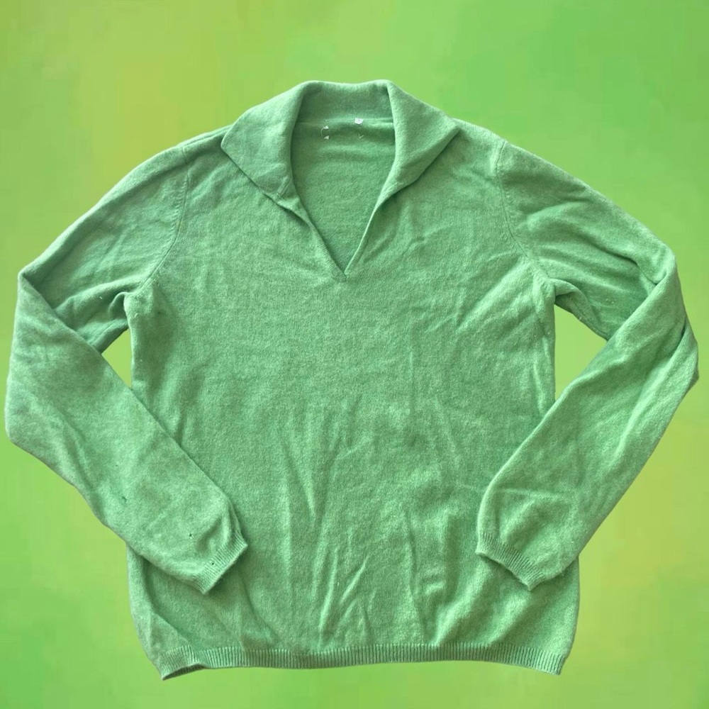 Vintage Cashmere Collared Sweater